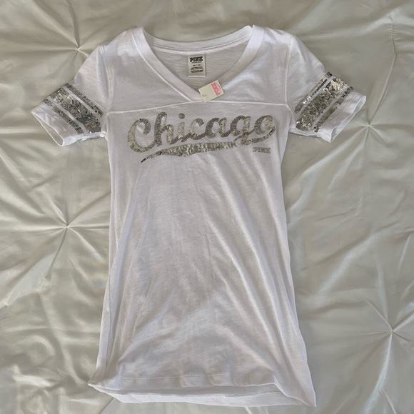 Tops - PINK Chicago sequin top